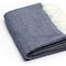 Homeroots 50" X 60" Navy Blue And White Woven Herringbone Plush Throw Blanket 475727 - alternate 3