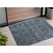 Homeroots 2' X 3' Navy and Black Oriental Washable Non Skid Indoor Outdoor Area Rug 563826 - alternate 1
