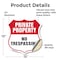 Signmission Private Property Shield Sign No Trespass, 12 Inch X 12 Inch, Vinyl Decal SHI-D-12-454 - alternate 5