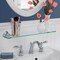 Fab Glass And Mirror 10in X 48in Rectangle Floating Shelf with Chrome Brackets Glass Shelves, Clear, Tempered S-10x48RECCHBR0 - alternate 8