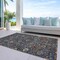 Homeroots 9' X 12' Navy Blue Brown And Red Floral Washable Indoor Outdoor Area Rug 603429 - alternate 8