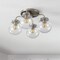 Jonathan Y Piper 18" 4-Light Farmhouse Rustic Iron/Glass LED Semi Flush Mount, Nickel/Clear JYL7569B - alternate 7
