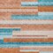 Homeroots 5' X 8' Orange Teal Blue And Salmon Striped Washable Indoor Outdoor Area Rug 613309 - alternate 7