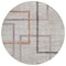 Homeroots 8' Taupe Charcoal And Copper Round Geometric Washable Indoor Outdoor Area Rug 588346 - alternate 6