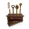 Picnic Time Family Of Brands NFL Tampa Bay Buccaneers Sidecar 5-Piece Bar Tool Set, (Acacia Wood) 672-05-508-307-2 - alternate 2