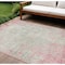 Homeroots 10' X 14' Pink And Ivory Abstract Washable Indoor Outdoor Area Rug 612351 - alternate 1