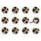 Homeroots Set of Twelve Blue And Yellow Floral Ceramic Drawer Pull Knobs, 12PK 358134 - alternate 4
