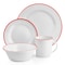 Martha Stewart Red Rimmed Fine Ceramic 16 Piece Dinnerware Set 127299.16 - alternate 5