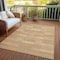Homeroots 5' X 8' Wheat Beige And Gold Striped Washable Indoor Outdoor Area Rug 615483 - alternate 6