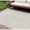 Homeroots 10' X 14' Ivory And Pale Beige Geometric Washable Indoor Outdoor Area Rug 612141 - alternate 1