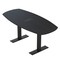 Skutchi Designs Arc Boat Conference Table With Power, 36 in W, 72 in L HAR-ABOT-36X72-T.BK-U999ST19-EBLK - alternate 1