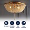 Jonathan Y Allison 15" 3-Light Shabby Chic Farmhouse Wood Beaded/Metal LED Flush Mount, Antique Gold/Cream JYL9019A - alternate 9
