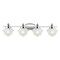 Jonathan Y Orleans 35.75" 4-Light Iron/Glass Coastal Cottage LED Vanity Light, Chrome JYL3533A - alternate 1