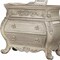 Homeroots 34" Antiqued White Solid Wood Three Drawer Nightstand 347133 - alternate 5