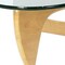 Homeroots 54" Clear and Natural Glass and Wood Triangle Abstract Coffee Table 635430 - alternate 4