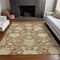 Homeroots 5' X 8' Copper Green And Ivory Floral Washable Indoor Outdoor Area Rug 605218 - alternate 6