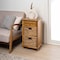 Happimess Malibu 26"H Rustic Handcrafted Acacia Wood Accent Storage Nightstand w/Drawer and 2 Water Hyacinth SHF2007A - alternate 8