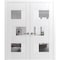 Vdomdoors Solid French Double Doors Opaque Glass Sete 6999 White Silk with Mirror Wood Solid Panel Frame SETE6999DD-WS-48 - alternate 1