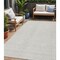 Homeroots 5' X 8' Taupe And Silver Geometric Washable Indoor Outdoor Area Rug 594516 - alternate 1