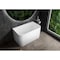 Kingston Brass 47" Acrylic Rectangular Back-to-Wall Freestanding Tub with Drain and Integrated Seat, Glossy White VTSQ472726S - alternate 4