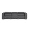 Homeroots 104" Dark Gray Top Grain Leather Reclining Metal USB Sofa 720388 - alternate 9