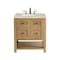 James Martin Vanities Breckenridge 30" Single Vanity, Light Natural Oak, w/ 3 CM Siberian Silestone Top 330-V30-LNO-3SFR - alternate 1