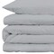 Homeroots Light Gray King Cotton Blend 1000 Thread Count Washable Duvet Cover Set 528119 - alternate 5