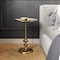Lavish Home Side Table Iron Pedestal Table Antiqued Brass Finish for Couch, Loveseat, Entryway Vintage Furniture 80-ENDTBL-26 - alternate 5