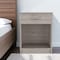 Homeroots 22" Light Gray Wood One Drawer Nightstand 479976 - alternate 4