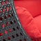 Leisuremod Charcoal Wicker Hanging 2 person Egg Swing Chair with Red Cushions ESCCH-57R - alternate 6