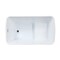 Kingston Brass 47" Acrylic Rectangular Double Ended Freestanding Tub with Drain and Integrated Seat, Glossy White VTSQ473026S - alternate 3