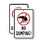 Signmission No Dumping With Dog Graphic, 18'' X 24'' 2 Signs, Heavy Gauge Aluminum, 2PK A-1824-2PACK-2634 - alternate 1