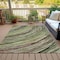 Homeroots 3' X 5' Artichoke Green Brown And Ivory Abstract Washable Indoor Outdoor Area Rug 631227 - alternate 4