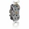Leviton Straight Blade Receptacle, 5-20R, 20 A, 125V AC, Flush Mount, Isolated Ground M8300-IGG - alternate 1