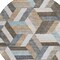Homeroots 8' Brown Round Geometric Washable Indoor Outdoor Area Rug 608042 - alternate 5