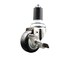 Service Caster 3 Inch 316SS Black Polyurethane Swivel 1-1/2 Inch Expanding Stem Caster Brake SCC-SS316EX20S314-PPUB-BLK-TLB-112 - alternate 1
