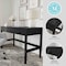 Martha Stewart Rhett Home Office 3 Drawer Desk w/Tapered Legs in Black w/Oil Rubbed Bronze Hardware NAN-PS-23504-BK-BK-MS - alternate 7