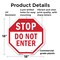 Signmission Stop Do Not Enter, 18 Inch X 18 Inch, Plastic Sign OC-P-18-47 - alternate 4