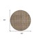 Homeroots 8' Taupe Brown And Ivory Round Striped Washable Indoor Outdoor Area Rug 597441 - alternate 7