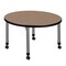 Regency Round Kee Height Adjustable Mobile Classroom Activity Table, 30 in W, 30 in L, Noble Oak TB30RNDNOAPCGY - alternate 4