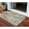 Homeroots 3' X 5' Taupe Ivory And Tan Floral Washable Indoor Outdoor Area Rug 583148 - alternate 1