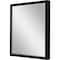 Homeroots 30" Black Solid Wood Framed Accent Mirror 632820 - alternate 1