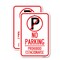 Signmission No Parking Prohibido Estacionarse With No Parking Symb, 12'' X 18'', Heavy Gauge Aluminum, 2PK A-1218-2PACK-23675 - alternate 1