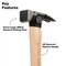 Klein Tools Milled Face Hickory Handle Hammer, 22-Ounce H80922H - alternate 3