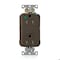 Leviton Lev-Lok GFCI 15A TR HG PI Brown MGFT1-HG - alternate 3