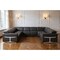 Homeroots Dark Gray Italian Leather Power Reclining U Shaped Eight Piece Corner Sectional With Console 634682 - alternate 8