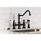 Kingston Brass Bridge Kitchen Faucet with Brass Sprayer, Matte Black KS3270BPLBS - alternate 6