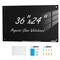 Vevor Magnetic Glass Whiteboard Dry-Erase Board 36"x24" Wall-Mounted Black GB-2436-MB - alternate 1