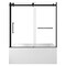 Kingston Brass 60" Acrylic Alcove Right-Hand Drain Tub with Left Sliding Tub Door, White/Matte Black KVTDE603122R0 - alternate 1