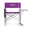 Picnic Time Family Of Brands NCAA TCU Horned Frogs Sports Chair with Side Table - Beach Chair - Camp Chair for Adults, Purple 809-00-101-844-0 - alternate 1